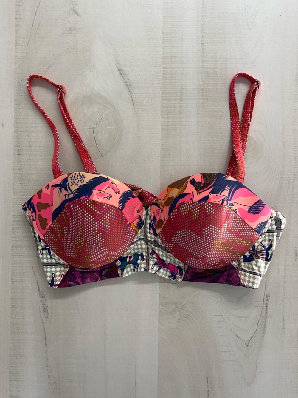 MAAGI women’s horse printed bikini swim top M push up